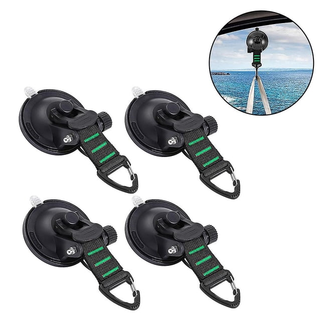 Ventosas de servicio pesado 4 piezas con ganchos Coche mejorado Camping Amarre Ventosa Accesorio de lona para acampar con gancho de seguridad Fuerte potencia compatible - Azul Kuyhfg Bienvenido a Kuyhfg