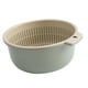 thumbnail image 5 of Lavabo para limpieza de frutas, colador de cocina, cuenco de almacenamiento, multifuncional, doble capa verde grande, 5 of 9