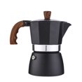 thumbnail image 2 of Kitchen Coffee Maker Aluminum Coffee Machine Octagon Household Mocha Pot Kitchen Accessory  Black  150ML, 2 of 9