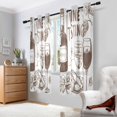 thumbnail image 2 of Yayeee Window Curtains Set of 2 for Living Room Light Filtering 63"x52", Wine Tasting Clipart, 2 of 7