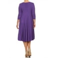 thumbnail image 5 of MOA COLLECTION Women's Plus Size Women's Jersey Knit A-Line Dress, 5 of 6