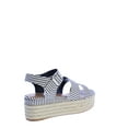 thumbnail image 3 of Bamboo Infinity-19 Espadrille Stripped Sandal in Navy, 3 of 3