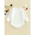 thumbnail image 4 of Bagilaanoe Newborn Baby Girl Boy Christmas Rompers Letter Print Long Sleeve Bodysuits 6M 12M 18M 24M Infant Casual One Piece Short Jumpsuit, 4 of 7