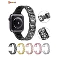 thumbnail image 1 of Spencer Stainless Steel Bling Bands Compatible with Apple Watch Band 42mm 44mm Metal Replacement Wristband Women iWatch Series 5 4 3 2 1 "Black", 1 of 8