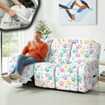 thumbnail image 5 of ZIATUBLES Stretch Recliner Sofa Covers Paw Love Heart White Printed Couch Slipcover 8 PCS 3 Seater Recliner Chair Covers Soft Fitted Furniture Protector with Storage Pocket for Living Room, 5 of 9