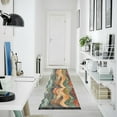 thumbnail image 4 of Yayeee Runner Rug for Bedroom 2'x6' Machine Washable Hallway Non Slip Mat, Abstract Wavy Landscape, 4 of 8