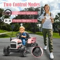 thumbnail image 3 of 24V Kids Ride on Toys Cars with Parental Remote, 3 Speed Toddler Ride on Tractor with Trailer, Kids' Electric Vehicle Car with MP3, Bluetooth, Battery Powered Riding Toys for Girls Aged 3-6, Pink, 3 of 8