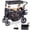 Dark Gray, variant on SACVON 2-Seater Stroller Wagon with Side Entry, Canopy & Snack Tray, Includes Removable Storage Bag That Converts to a Backpack-Black