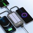 thumbnail image 2 of 20000mAh Solar Power Bank 4 USB Portable Backup External Battery Charger for Cell Phone Black, 2 of 7