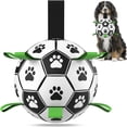 thumbnail image 1 of Juguetes para perros Balón de fútbol con correas, Juguetes interactivos para perros de la Copa del Mundo para tira y afloja, Regalos de cumpleaños para cachorros, Juguete acuático, 1 of 5