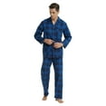 thumbnail image 3 of GLOBAL Men's Long Sleeve Flannel Pajamas Sets 100% Cotton Sleepwear Top and Bottom, Size S-3XL, 3 of 5