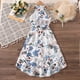 thumbnail image 3 of Vestido largo de princesa con estampado irregular sin mangas para niñas, estilo vacacional, de poliéster, para verano, 3 of 8
