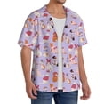 thumbnail image 2 of Honeii Fashionable Cats for Men's Short-Sleeved Button-Up Collared Shirt Featuring A Pocket, Perfect for Beach Vacations, And Travel Adventures.-XX-Large, 2 of 5