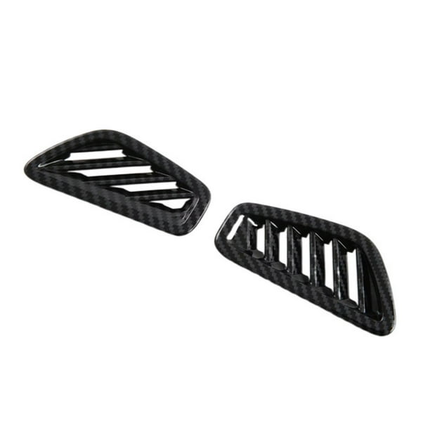 Accesorio de protección interior del coche, elegante fibra de carbono, cubierta decorativa de repuesto negra de instalación sencilla para sello Estilo D