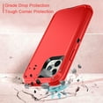 thumbnail image 4 of I-HONVA Compatible with iPhone 11 Pro Case,3-Layer Military Grade Drop Protection Anti-Slip Bumper Rugged Shockproof Dustproof Protection 5.8 inch Phone Case,Red Black, 4 of 7