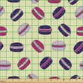 thumbnail image 2 of Dessert Upholstery Fabric by the Yard, Rhythmic Delicious Macarons French Cuisine Cakes Pattern, Decorative Fabric for DIY and Home Accents, Cream Pale Mauve by Ambesonne, 2 of 5
