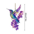 thumbnail image 3 of Kumdkd Colorful Hummingbird Sun Catcher - 8 Inch Rainbow Window Pendant for Garden, Patio Decor, Boho Home Accessories & Mother's Day Gifts (Handmade Floral Design), 3 of 7