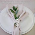 thumbnail image 4 of Wobekuy 12 Pieces Pearl Napkin Buckle Hoop Napkin Rings Circle Napkin Holder for, 4 of 5