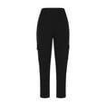 thumbnail image 4 of YABCSAZ Butt Lifting Leggings with Flap Pockets Workout Cargo Leggings for Women Solid Color Pants High Waist Tummy Control Running Yoga Pants, 4 of 6