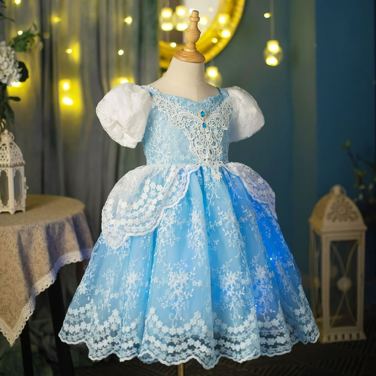 Girls Cinderella Princess Birthday Dress Halloween Costume Pageant