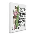 thumbnail image 3 of Keep Soul Clean & Boots Dirty Phrase Novelty Graphic Art Gallery Wrapped Canvas Print Wall Art, 3 of 7