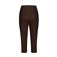 thumbnail image 5 of Diufon Womens Capris for Summer Plus Size High Waist Leggings Knee Length Pants Solid Color Soft Cropped, 5 of 7