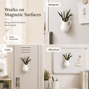 Mini Ceramic Vase Refrigerator Magnet - Small Flower Vase Fridge Magnet for Kitchen Decor, Ceramic Magnetic Vase for Home Decoration