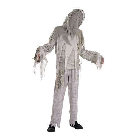 Mummified Costume W/Attached Hood - Small (4-6) | Cheesecloth | Dirty White | 1 Set