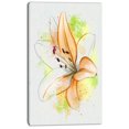 thumbnail image 2 of Cute Yellow Flower with Green Splashes - Floral Canvas Art Print, 2 of 3