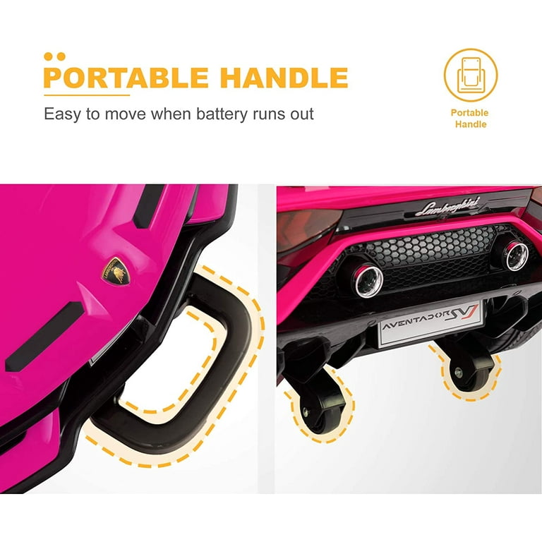 Uenjoy Lamborghini Aventador SVJ 12V Electric Ride-On Toy Car for