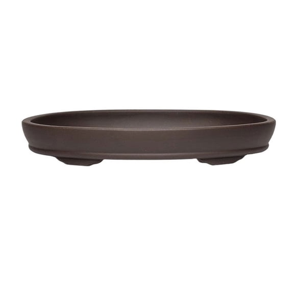 Bandejas elípticas de arcilla morada for macetas, ideal for jardinería doméstica, de 31 cm.
