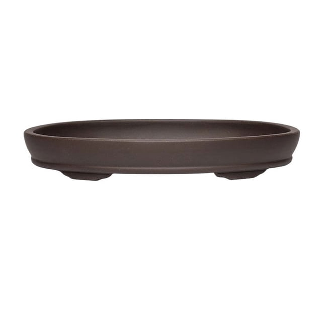 Bandejas elípticas de arcilla morada for macetas, ideal for jardinería doméstica, de 31 cm.