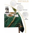 thumbnail image 2 of Green White Marble Table Cloth, Nature Marble Crack Yellow Lines Art Waterproof Tablecloth for Rectangle Tables, Reusable Washable Fabric Table Cover for Restaurant Kitchen Dining Tables 60"x84", 2 of 6
