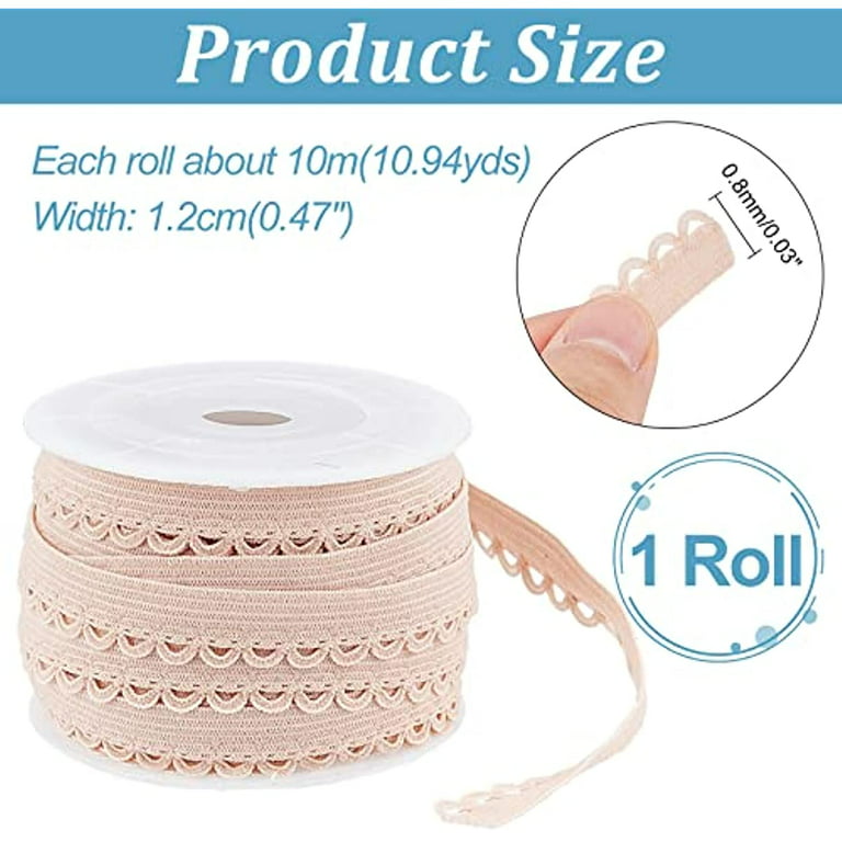 10 Yards 2CM Stripe Elastic Band Lace Trim Ribbon for Lingerie DIY Sewing  Trims