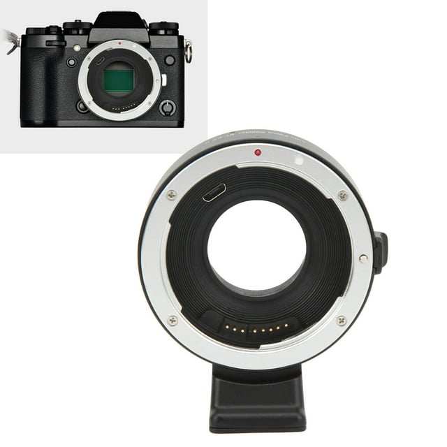 Lens Adapter Ring, EXIF Transmission Fast Focusing Metal Electronic Contact Lens Mount Adapter for EF Mount for Shooting
