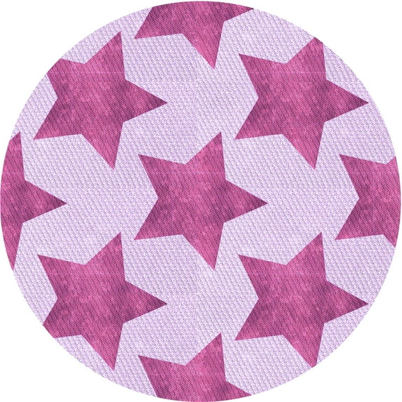 Ahgly Company Indoor Round Patterned Blossom Pink Area Rugs, 4' Round