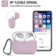 thumbnail image 4 of Funda para AirPods Pro, funda protectora de silicona Coffea con llavero para Apple AirPod Pro, azul marino [patente de EE. UU. registrada] Xemadio XMWJ009-2, 4 of 7