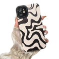 thumbnail image 1 of Sayoaho Diseñado Para Iphone 11 Funda De Teléfono Suave De Piel Sintética Tpu Y Lindo Arte Ondulado Pintado Para Mujeres Y Niñas, Protector Delgado A Prueba De Golpes, Compatible Con Funda Para Iphone, 1 of 5
