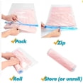 thumbnail image 4 of 40 PACKs Medium Roll Up Travel Storage Bags Space Saver for luggage/suitcase, 4 of 6