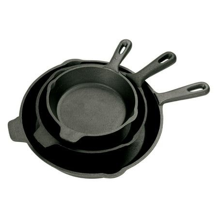 Bayou Classics Cast Iron Skillet - Set of 3