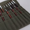 thumbnail image 4 of Soporte para Pinceles, Estuche Enrollable para Pinceles para Artista, AcríLico, óLeo, Acuarela, Soportes para Pinceles, 30 Ranuras, Verde, 4 of 10