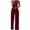 Red, variant on Womens Jumpsuit Clearance Solid Wide Leg Pants Coverall Bodysuit Onepiece Leotard Trousers for Women Red Jumpsuits for Women,Red,4Xl