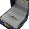 thumbnail image 4 of Garnet and Diamond Channel-Set Ring Eternity Band 14k White Gold (1.04ct), 4 of 4