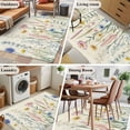 thumbnail image 6 of Spring Floral Area Rugs 4x6 for Living Room, Summer Farmhouse Vintage Botanical Non Slip Washable Rug Runner, Low Pile Indoor Floor Carpet Mat Bathroom Rugs for Bedroom, Kids Room, 6 of 9