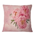 thumbnail image 2 of Designart Peony Flowers in Vase on Pink - Floral Throw Pillow - 18x18, 2 of 5