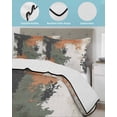 thumbnail image 4 of Vintage Sage Green Orange Twin Size Down Alternative Comforter, Lightweight Comforter Quilt Bedding Set with Pillow Shams Modern Abstract Art All Seasons Bed Comforter Duvet Insert 68"x86", 4 of 7