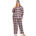 thumbnail image 4 of White Mark Women's Three-Piece Button-Down Pajama Set, 4 of 5