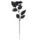 thumbnail image 4 of Flores artificiales imitación rosas negras Ticfox altura 40 cm, 4 of 7