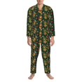 thumbnail image 3 of Fotbe Mask Tropical Flower Pijama de Hombre con Estampado de Manga Larga, Conjunto de 2 Piezas, Ropa de Dormir Suave y Cómoda con Bolsillos-XX-Large, 3 of 7