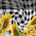 thumbnail image 5 of Sunflower Cloth Napkins, Black White Check Country Yellow Floral Washable and Reusable Dinner Napkins Set of 4, Table Napkin for Kitchen Party Birthday Wedding Hotel Housewarming 20"x20", 5 of 8